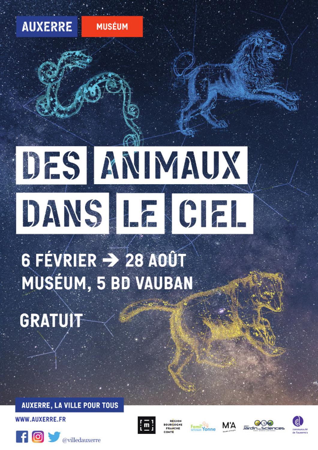 Visuel exposition Des animaux dans le ciel