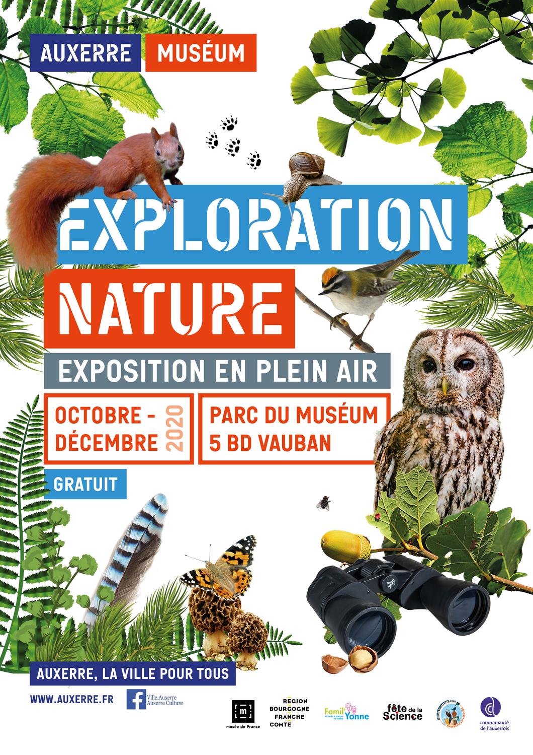 Visuel exposition Exploration nature