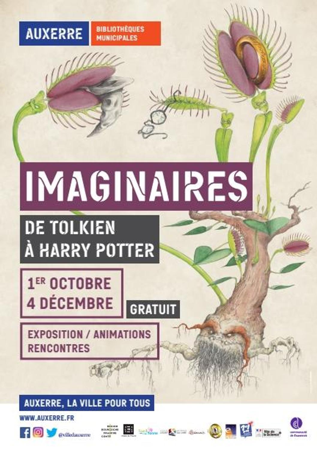 Visuel exposition Imaginaires - de Tolkien à Harry Potter